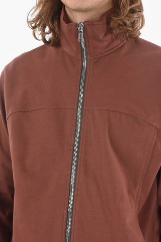 Zipped High Neck Sweater With Side Pockets