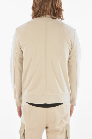 Brushed Cotton MUSIC BOLT Crewneck Sweatshirt with Embroidered Logo