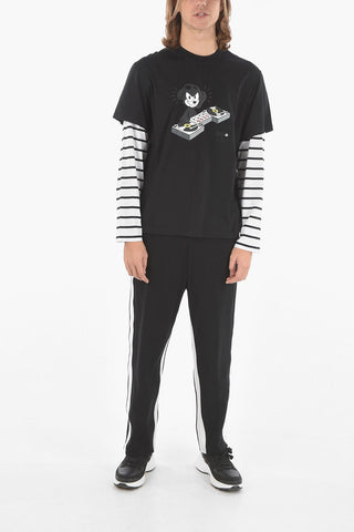 FELIX THE CAT X NEIL BARRETT Skater Long-sleeved D.J FELIX T-shirt with Print