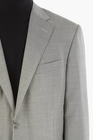 Single Breasted Lined LEADER Houndstooth Virgin Wool Suit