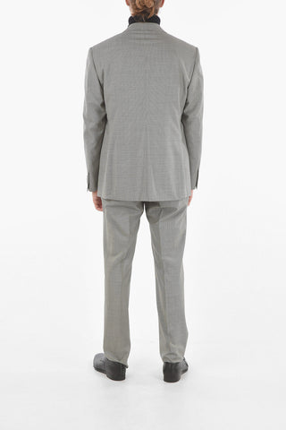 Single Breasted Lined LEADER Houndstooth Virgin Wool Suit
