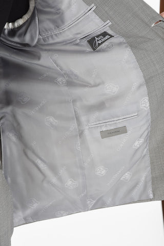Single Breasted Lined LEADER Houndstooth Virgin Wool Suit