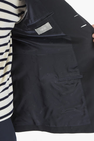 Twill Virgin Wool COLOFF Mandarin-collar Jacket embellished with Star-shaped Patches