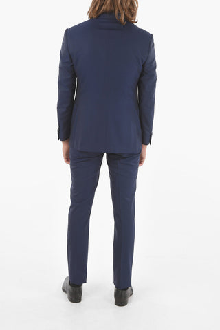 Virgin Wool ACADEMY Suit with Notch Lapel