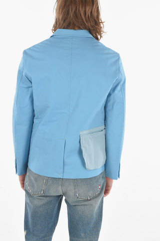 LA MONTAGNE Single Breasted Padded Wool Blazer