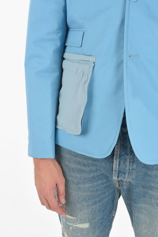 LA MONTAGNE Single Breasted Padded Wool Blazer