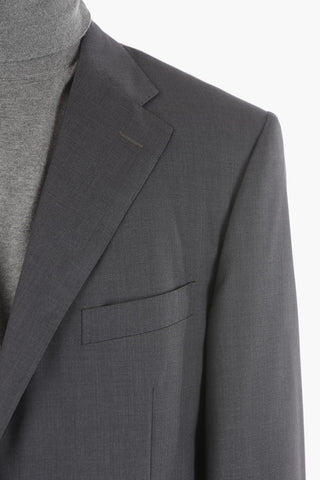Flap Pockets Lined Double Breasted LEADER Virgin Wool Suit