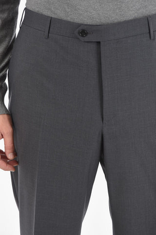 Flap Pockets Lined Double Breasted LEADER Virgin Wool Suit