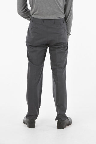 Flap Pockets Lined Double Breasted LEADER Virgin Wool Suit