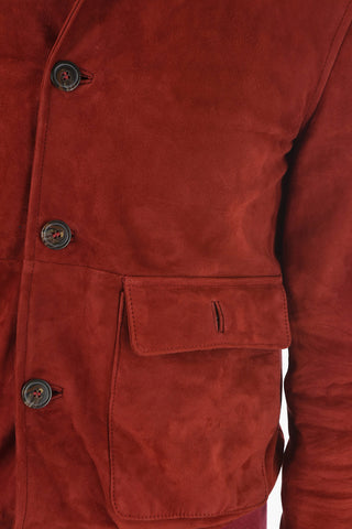 Suede Leather Bomber Jacket