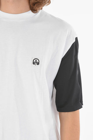 T-Shirt Varsity MUSIC BOLT in Jersey Tech con Maniche in Contrasto