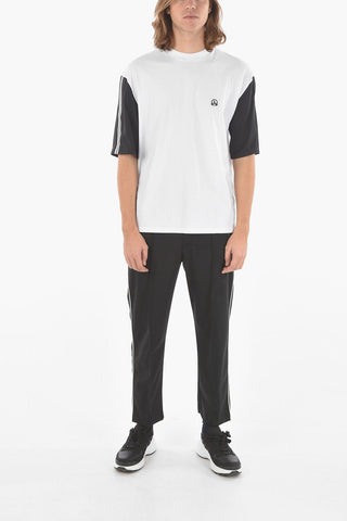 T-Shirt Varsity MUSIC BOLT in Jersey Tech con Maniche in Contrasto