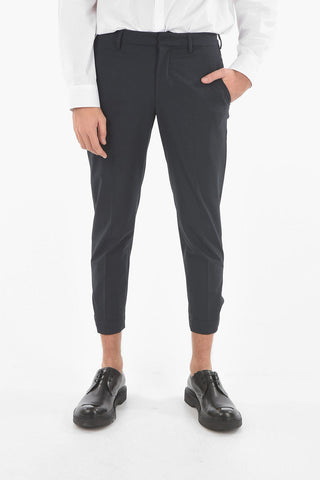 Extrafine Tech Cotton Pants with Zipped Ankles