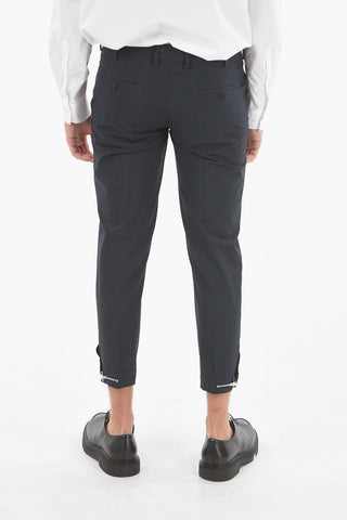 Extrafine Tech Cotton Pants with Zipped Ankles