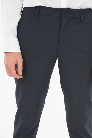 Extrafine Tech Cotton Pants with Zipped Ankles