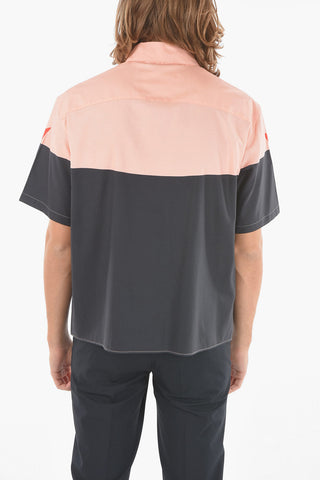 Camicia a Maniche Corte TRI-COLOUR TIGER BOLT in Poplin di Cotone Fine