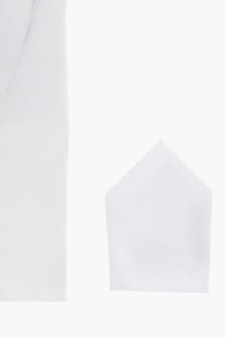 Hidden Buttoning Cotton Slim Fit Shirt with Handkerchief