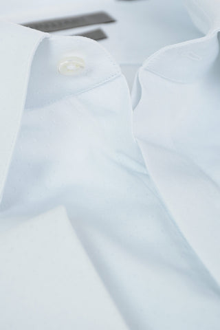 Standard Collar Cufflinked Jacquard Cotton Shirt