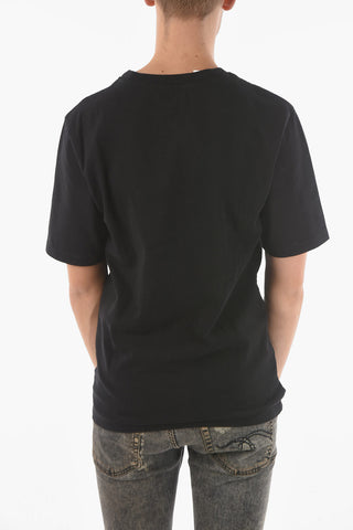 T-Shirt ANGELS a Tinta Unita con Stampa a Contrasto