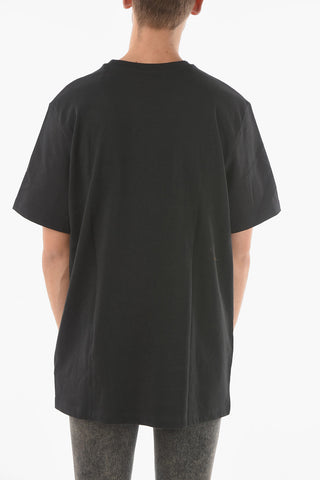 Crew-Neck RUN DMC T-shirt with Gold Effect Embossed Print