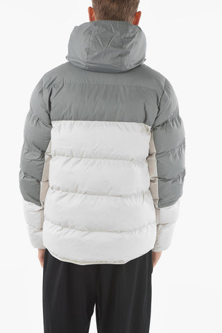 Two-Tone Padded Jacket with Hood