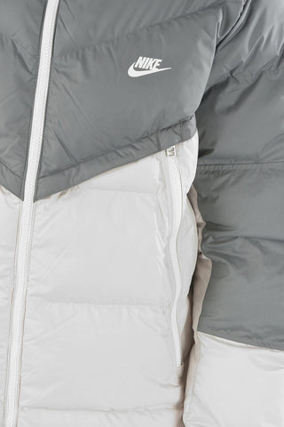 Two-Tone Padded Jacket with Hood