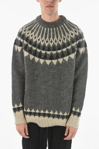 JUNYA WATANABE Wool Chunky-knit Sweater with Fair-isle Motif