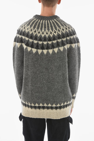 JUNYA WATANABE Wool Chunky-knit Sweater with Fair-isle Motif