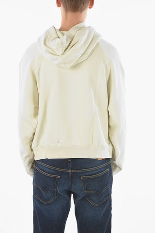 Felpa Oversized Distressed con Cappuccio