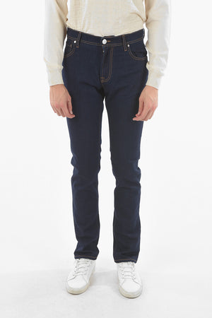 ID Jeans 5 Tasche Slim Fit con Cuciture a Vista
