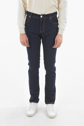 ID Jeans 5 Tasche Slim Fit con Cuciture a Vista