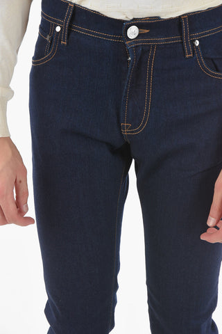 ID Jeans 5 Tasche Slim Fit con Cuciture a Vista