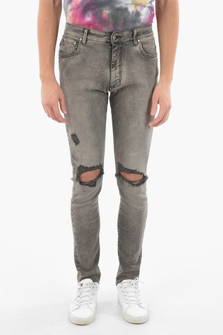 15cm Stretch Denim Distressed Jeans