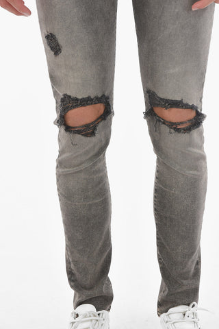 15cm Stretch Denim Distressed Jeans