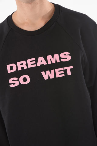 Crew-neck DREAMS SO WET Sweatshirt with Contrasting Print