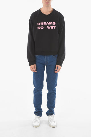 Crew-neck DREAMS SO WET Sweatshirt with Contrasting Print
