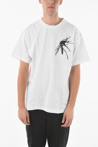 Crew-neck NO BITE T-shirt with Contrasting Print on The Front