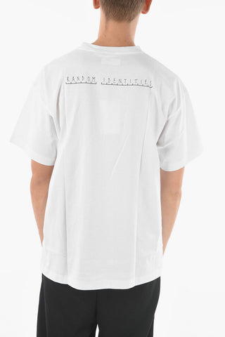Crew-neck NO BITE T-shirt with Contrasting Print on The Front