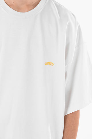 Brushed Cotton Crewneck T-shirt with Logo Print