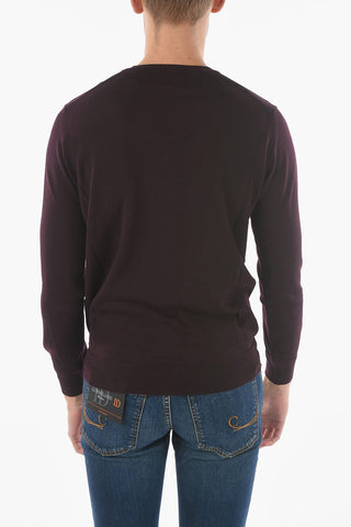 Maglia in Lana Vergine con Collo a V