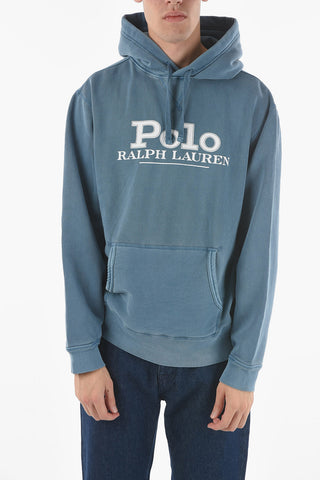 Fleeced Cotton M CLASSICS Hooded Sweatshirt with Lettering Logo Print