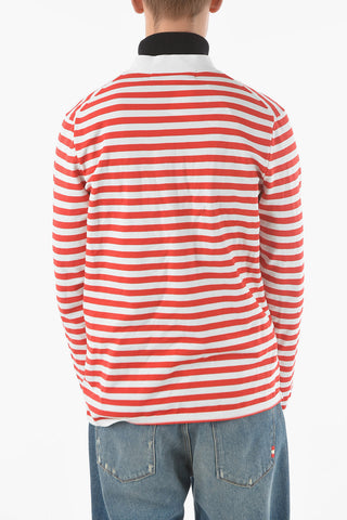 HOMME PLUS Cardigan in Tessuto Tech a Righe Awning