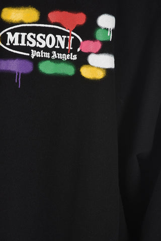 MISSONI Brushed Cotton Sweatshirt with Spray-effect Print