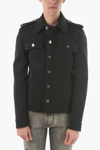 Wool Blend DOUBLE CAVALRY Utility Overshirt
