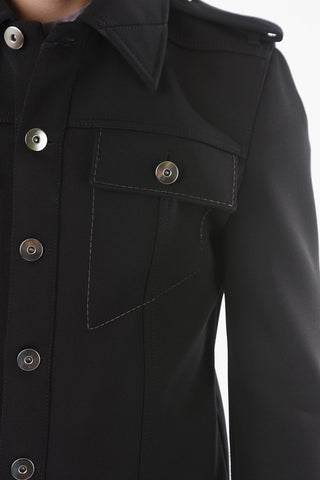 Wool Blend DOUBLE CAVALRY Utility Overshirt