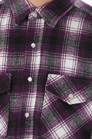 Plaid Checked Flannel TAHOE Overshirt with Snap Buttons