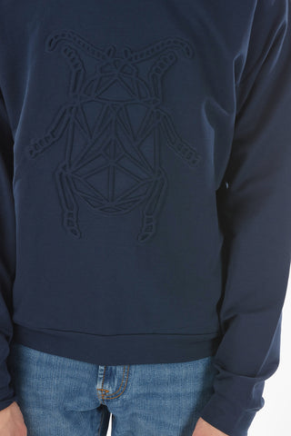 CC COLLECTION Felpa Girocollo con Logo in Rilievo