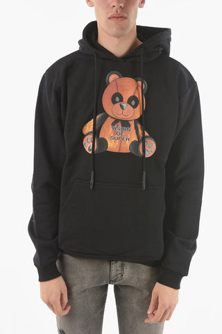 Brushed Cotton PANDY Hooded Sweatshirt with Panda Print