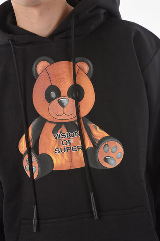 Brushed Cotton PANDY Hooded Sweatshirt with Panda Print