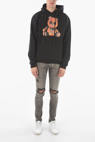 Brushed Cotton PANDY Hooded Sweatshirt with Panda Print
